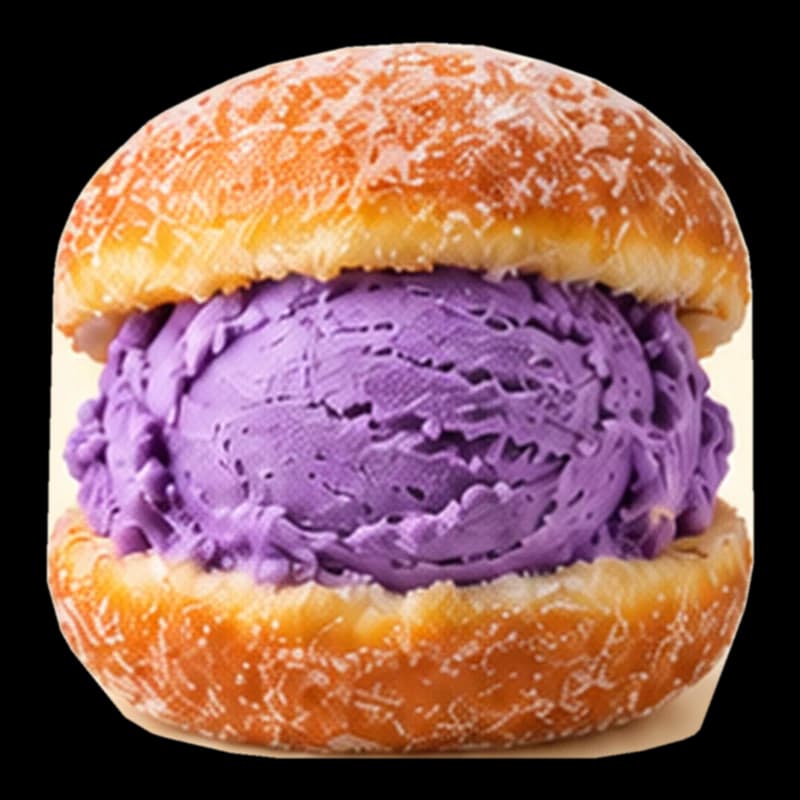 Ube – Malasada Ice Cream Sandwich