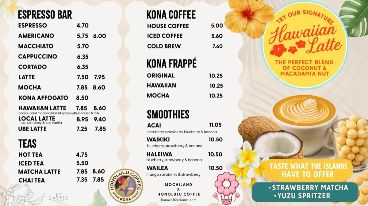 ワイキキで100%コナコーヒーも楽しめるカフェ